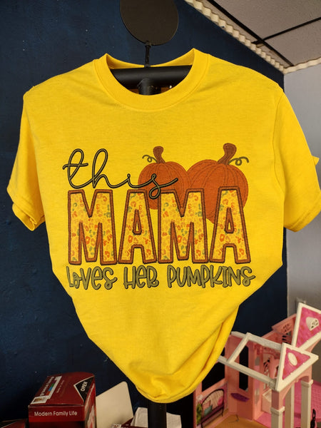 This mama loves her pumpkins Tee