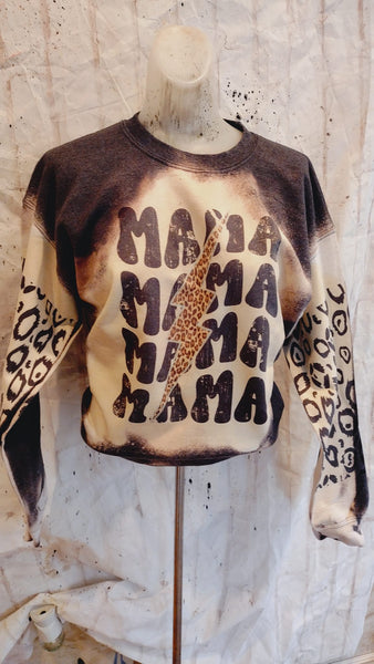 Mama leopard Bleached sweatshirt