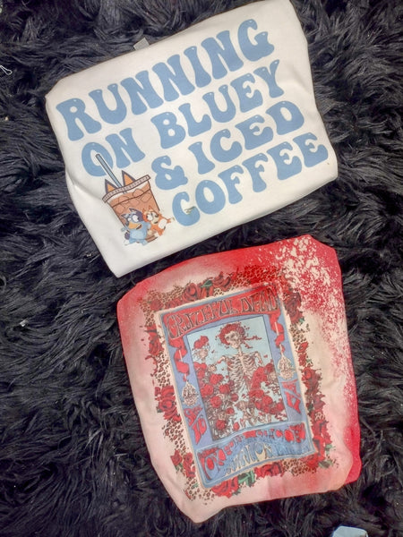 Running on coffee shirt