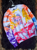 rainbow sugar skull tye dye sweatshirt