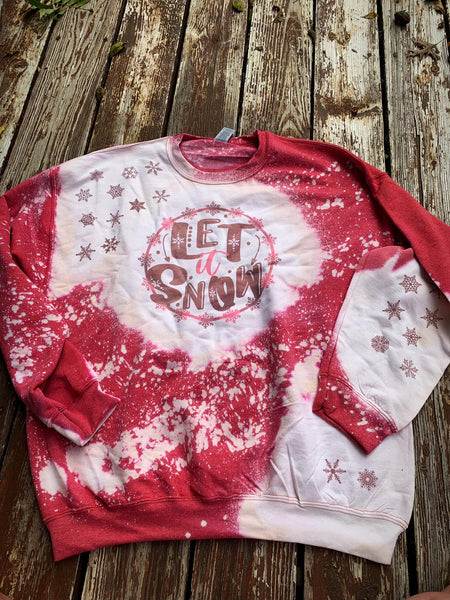 let it snow red Bleached sweatshirt