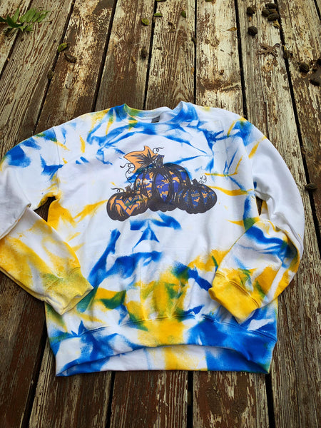 West Virginia pumpkins tye dye sweatshirt