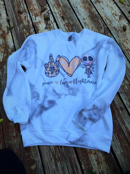 Peace love halloween sweatshirt