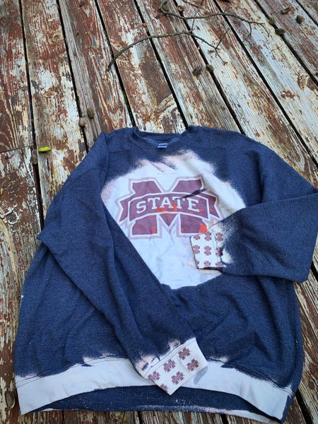 Mississippi state bleach sweatshirt