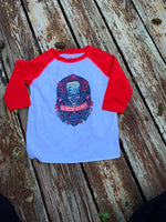 Toddler dancing clown raglan