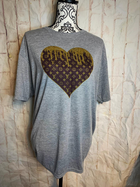 lv heart  shirt