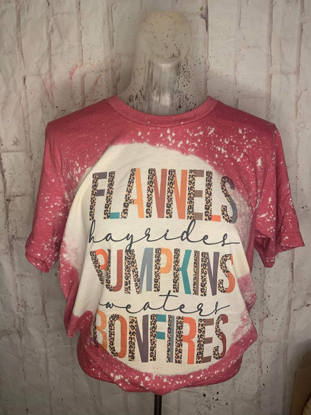 Flannels hayrides pumpkins Tee