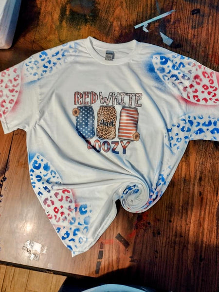 Red white an dboozy Tee