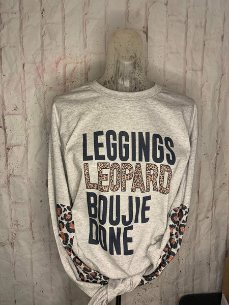 Leggings leopard boujie done shirt