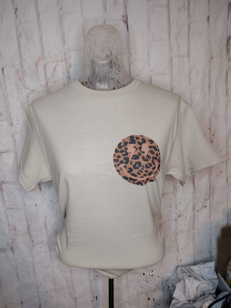 Leopard smiley face shirt