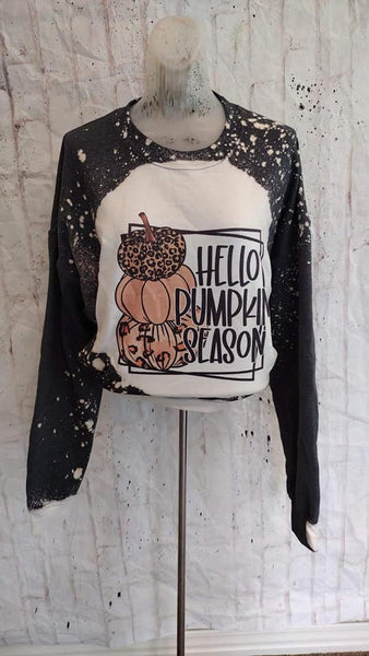 Hello Pumpkin season Bleached sweatshirt