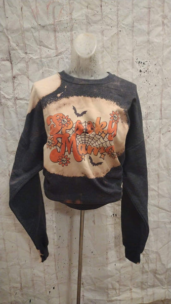 Spooky mama Bleached sweatshirt