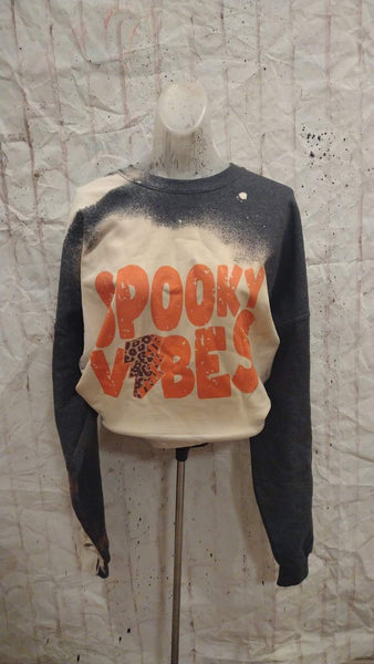 Spooky Vibes Bleached sweatshirt