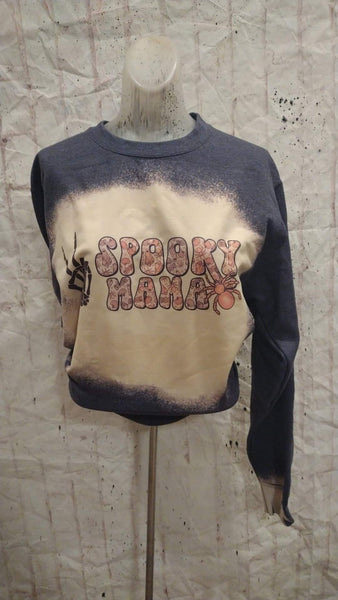 Spooky mama Bleached sweatshirt