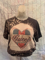 Gucci heart bleach tee