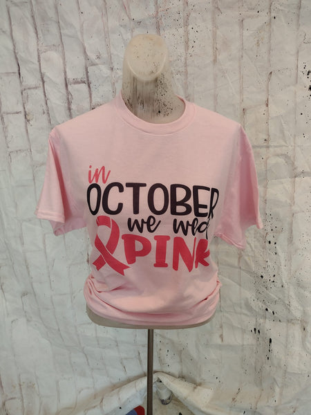 October we wear pink shirt