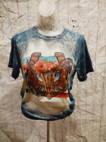 Serape bull skull Shirt