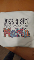 JUst a girl who loves her mama kids Shirt