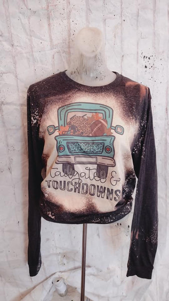 Touchdown blue truck Bleached sweatshirt