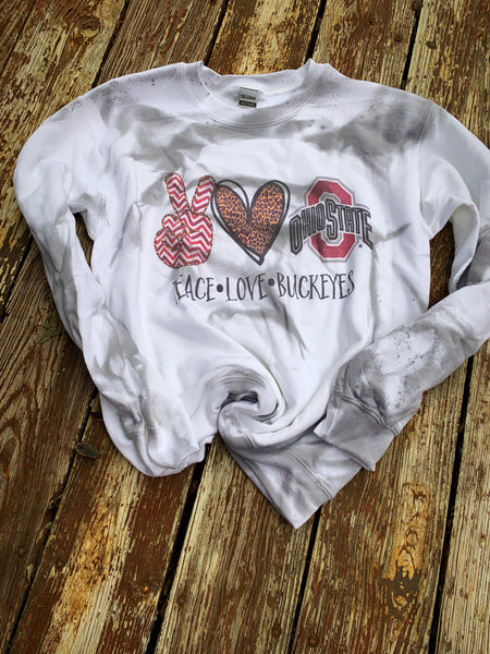 Peace love back eyes sweatshirt