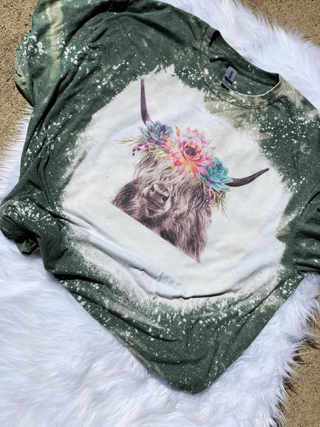 Cow bleach tee